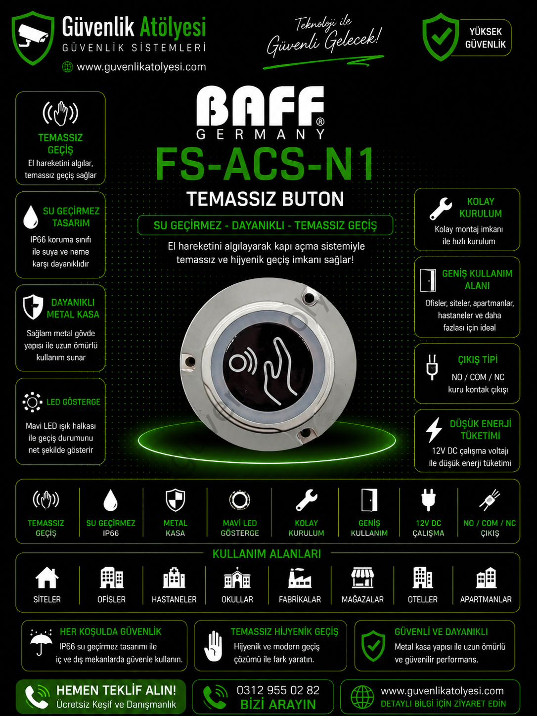 BAFF FS-ACS-N1 TEMESSIZ BUTON