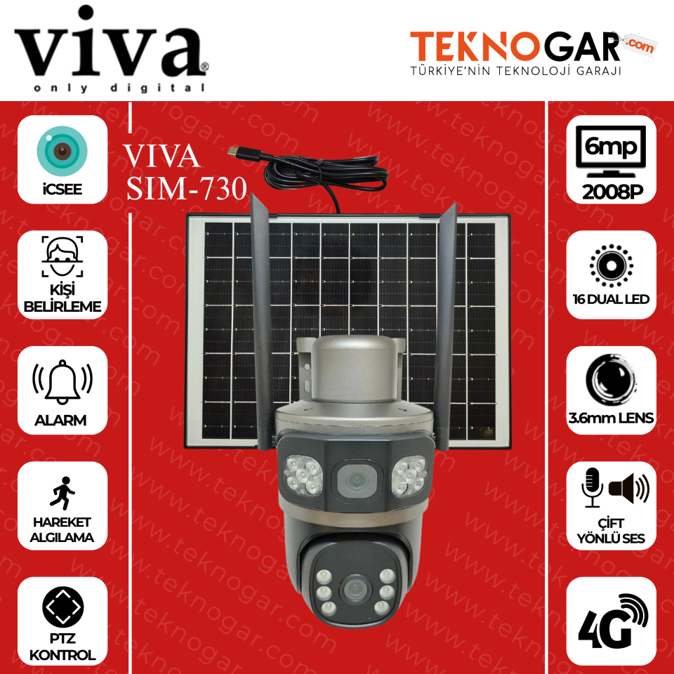 VIVA SIM-730 AOV 4G+SOLAR ICSEE DUAL KAMERA