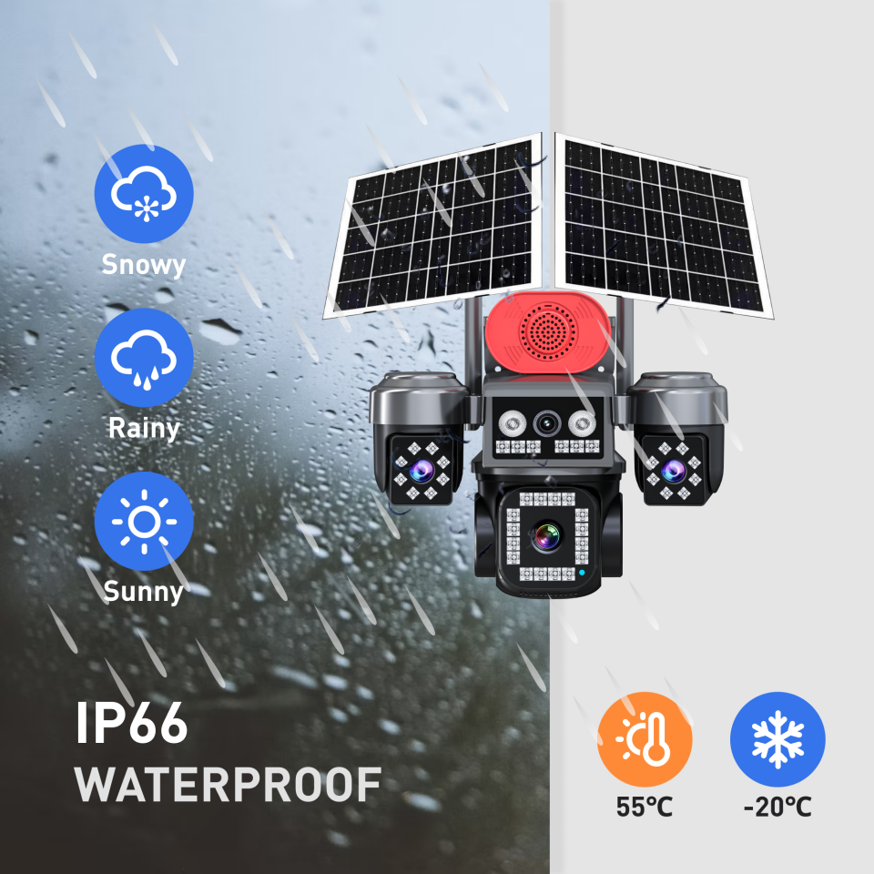 VIVA SIM-840 AOV 4G+2 SOLAR Panel Simkart ve  Hieasy Destekli 4'lü KAMERA