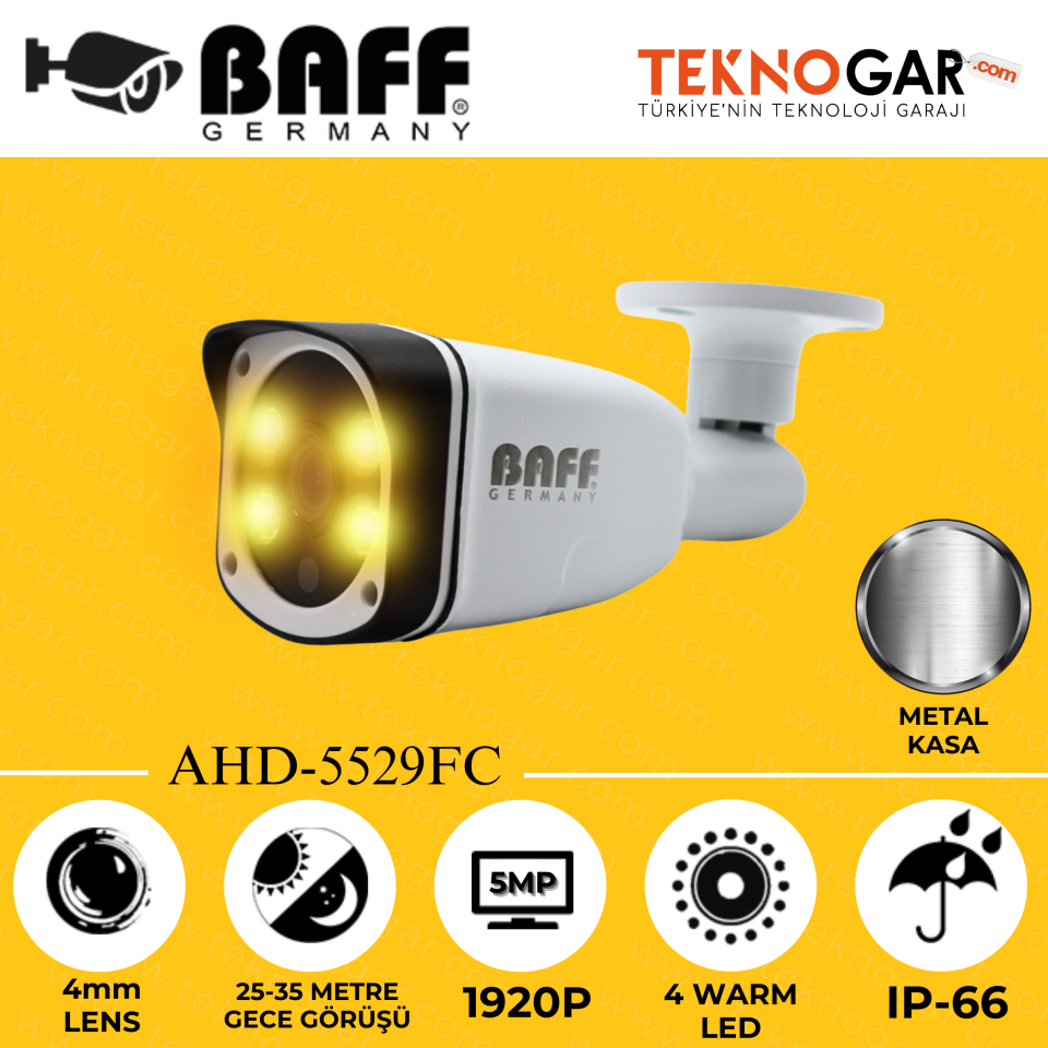 BAFF AHD-5529FC 4mm 5MP 4 WARM LED