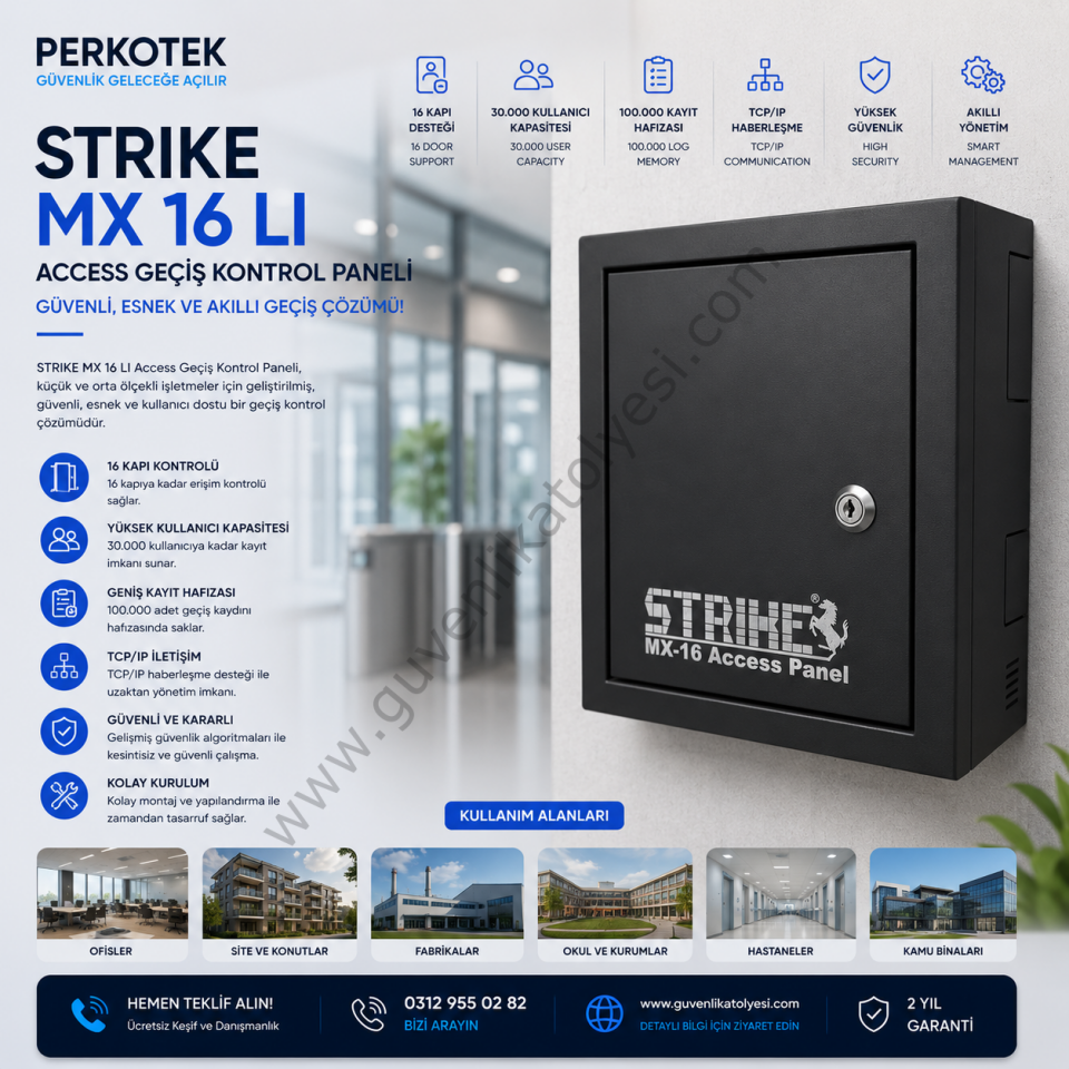 STRIKE MX 16 LI ACCESS GEÇİŞ KONTROL PANELİ