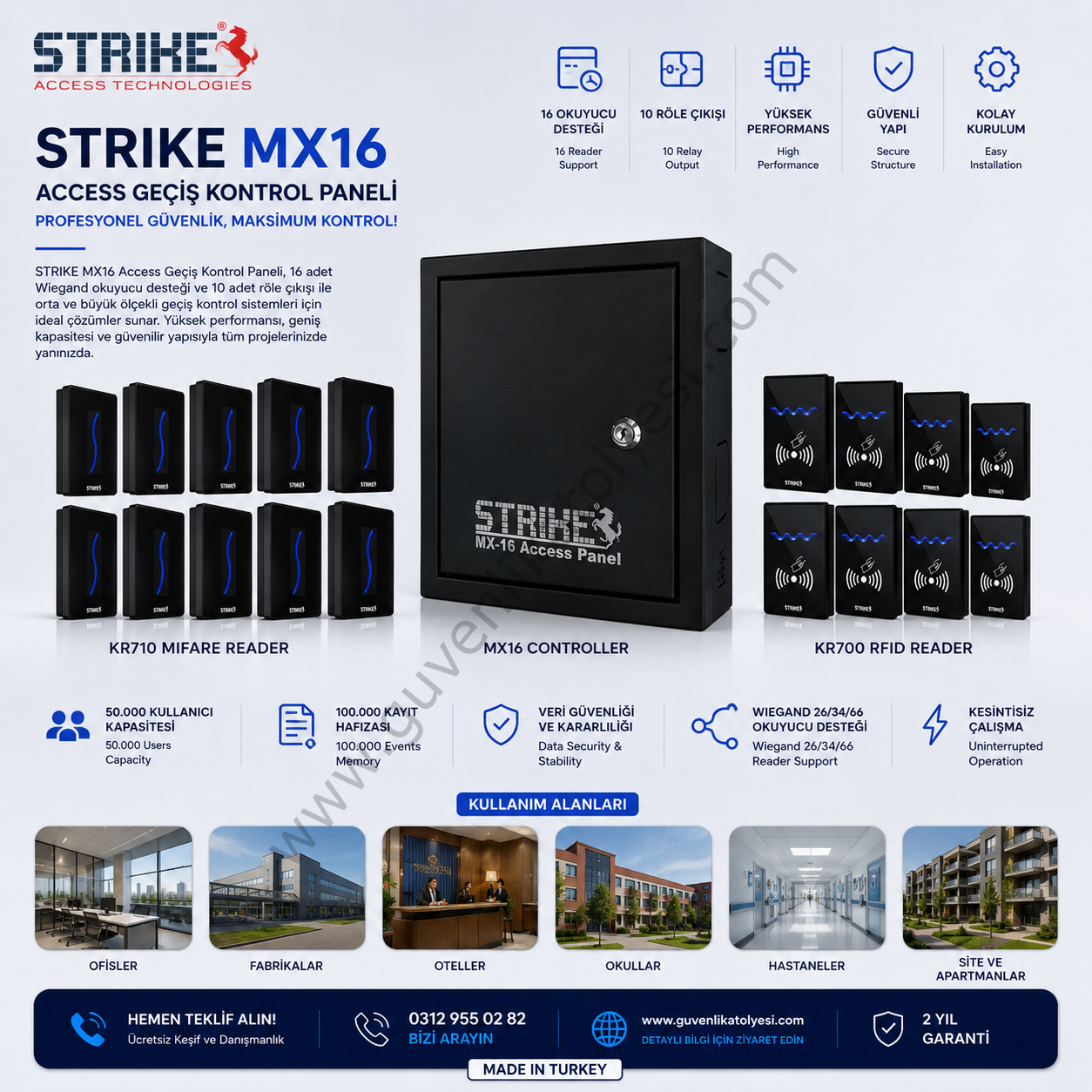 STRIKE MX 16 LI ACCESS GEÇİŞ KONTROL PANELİ