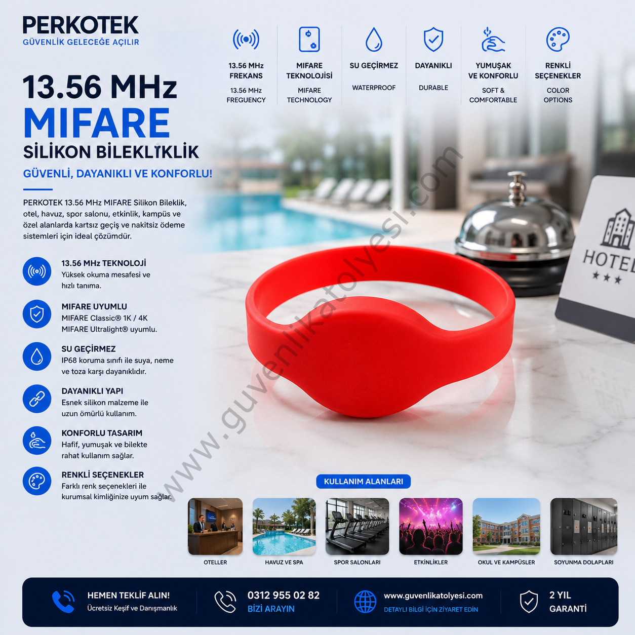 13.56Mhz Mifare Silikon Bileklik