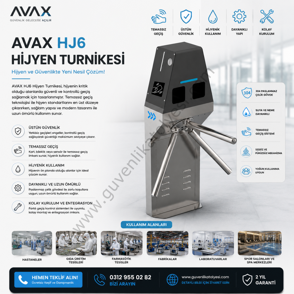 AVAX HJ6 Hijyen Turnikesi