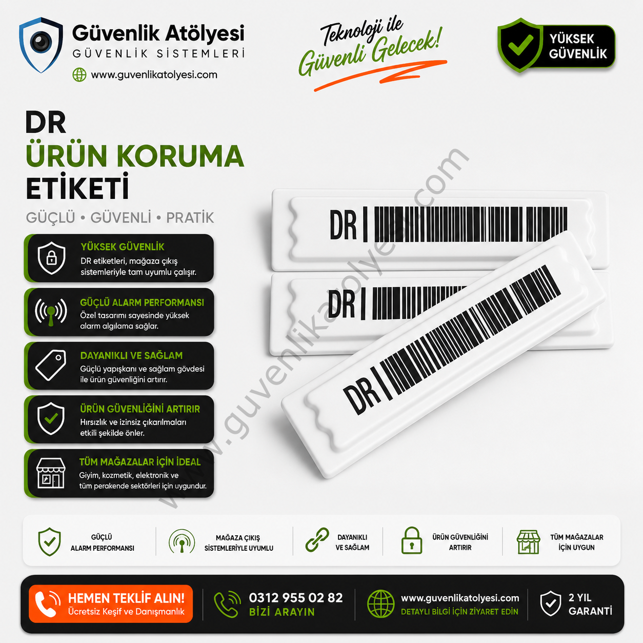 DR Ürün Koruma Etiketi (1000'li Paket)