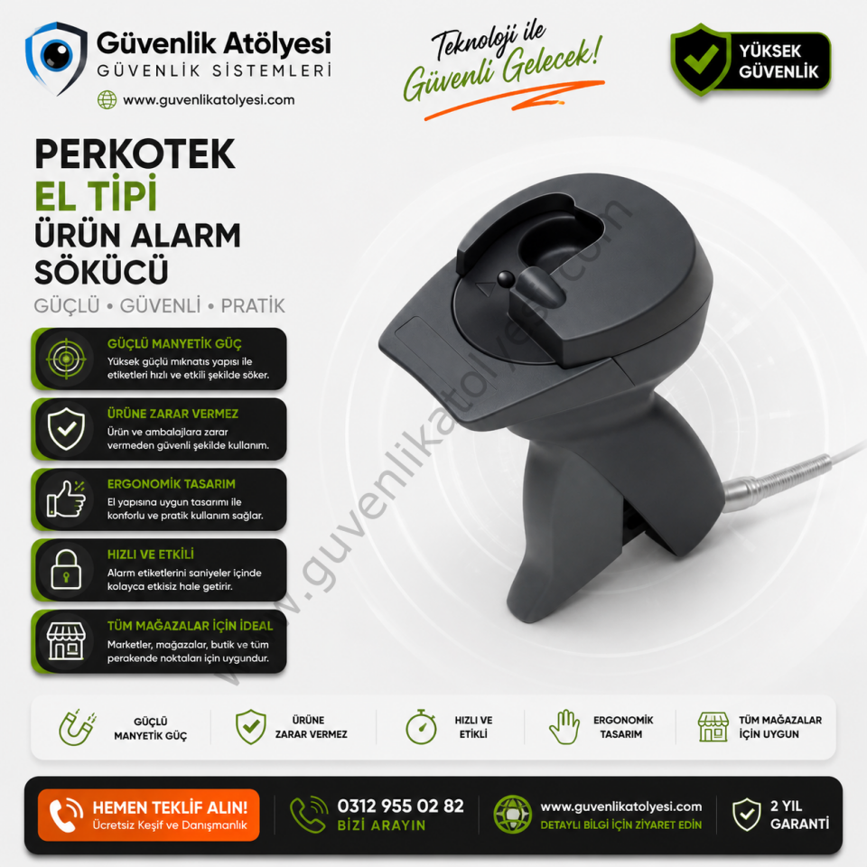 Perkotek El Tipi Ürün Alarm Sökücü