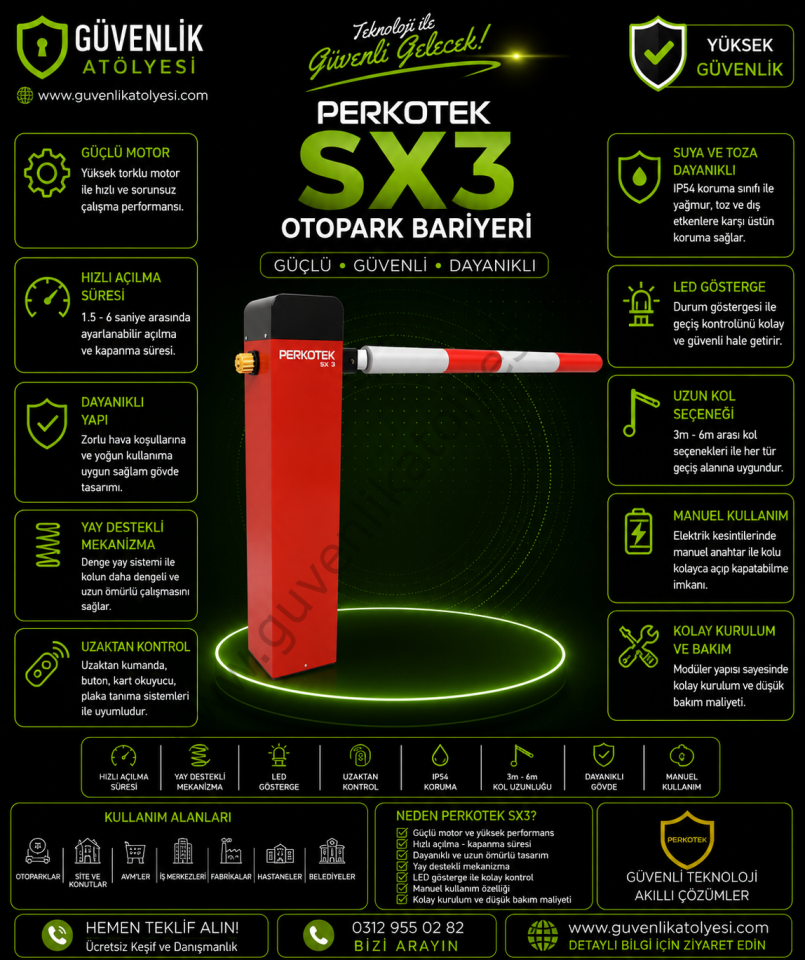 Perkotek SX3 Otopark Bariyeri
