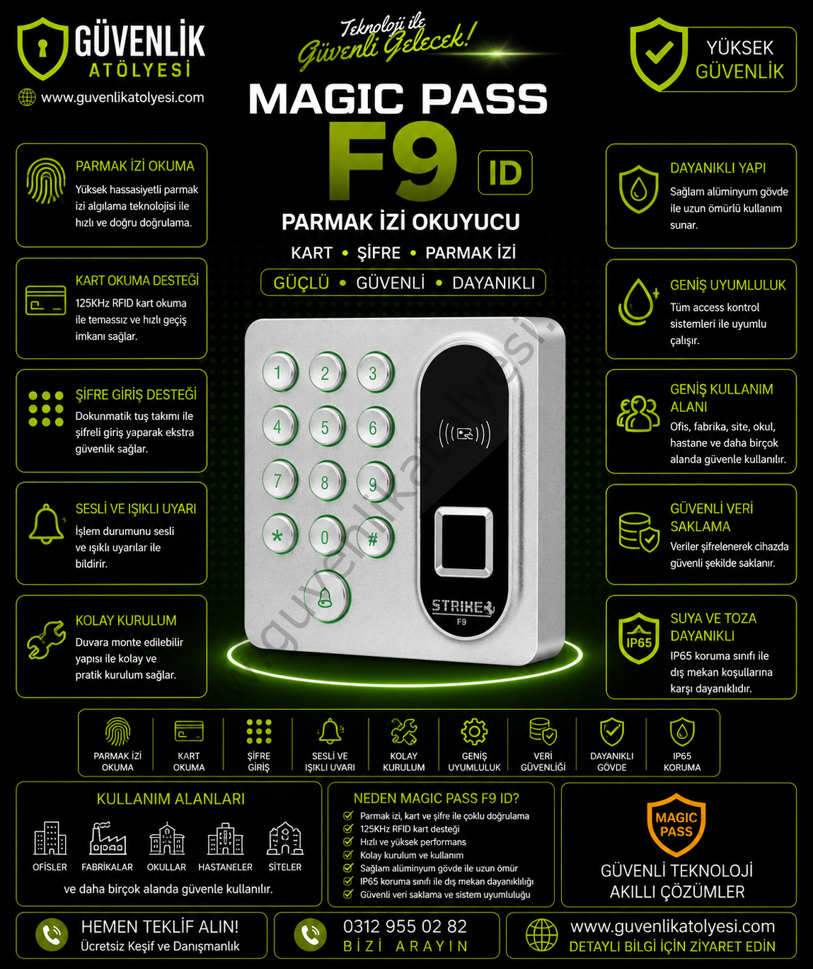 MAGIC PASS F9 ID Parmak izi Okuyucu