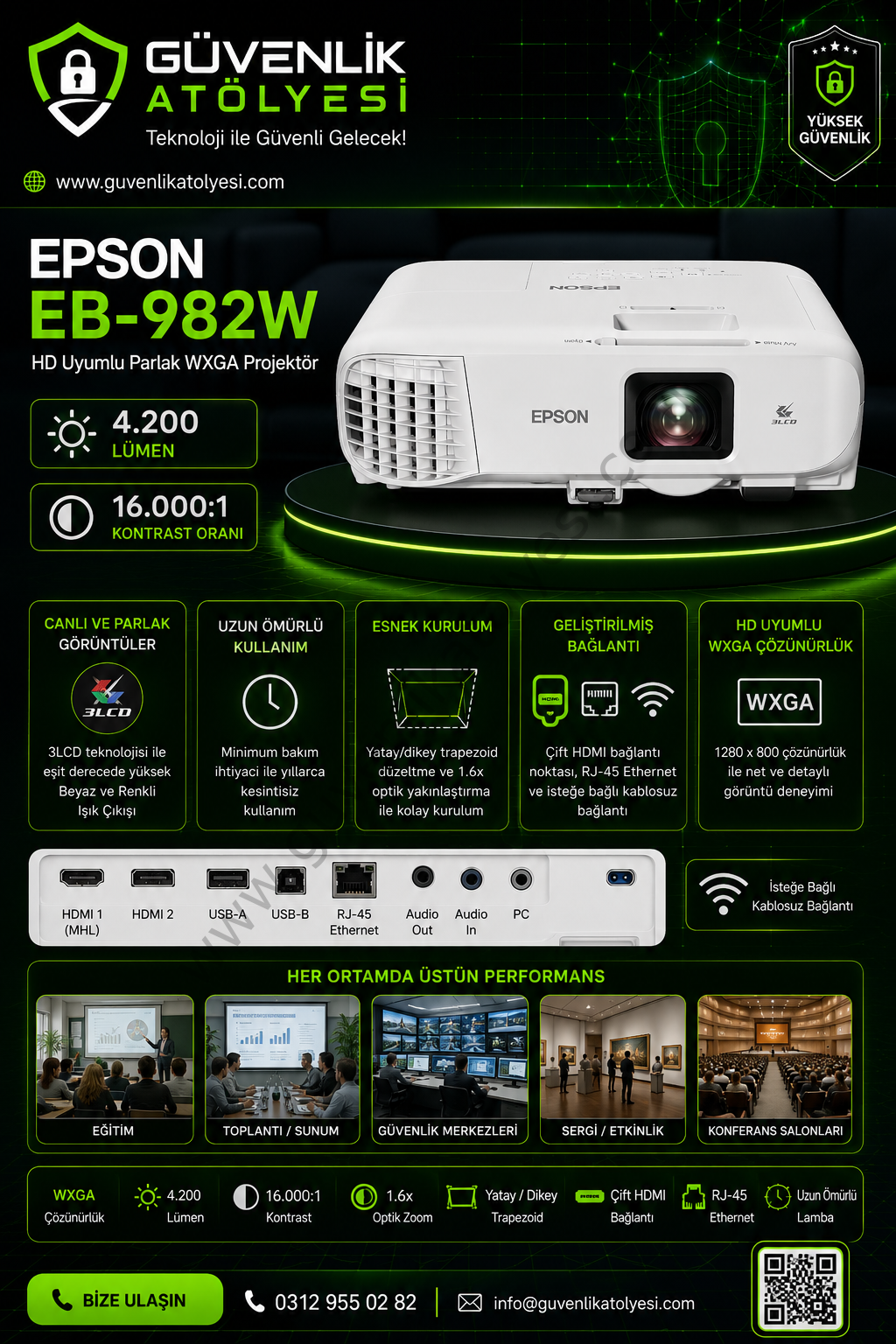 Epson EB-982W Projeksiyon