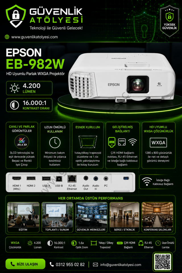 Epson EB-982W Projeksiyon